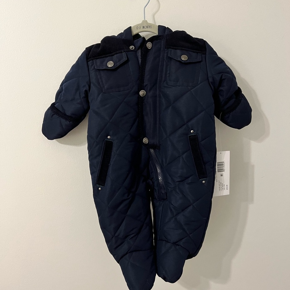 Rothschild Navy Quilted Baby Snowsuit